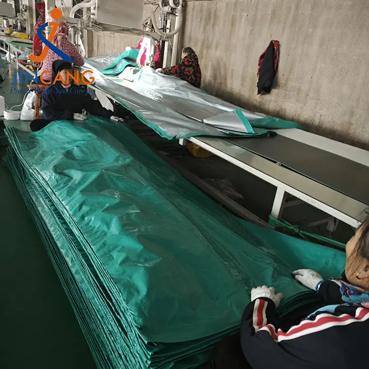 120gsm tarpaulin perak hijau