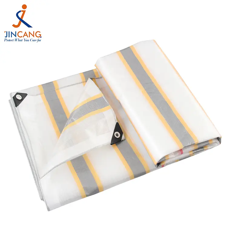 180g tarpaulin perak bersalut emas